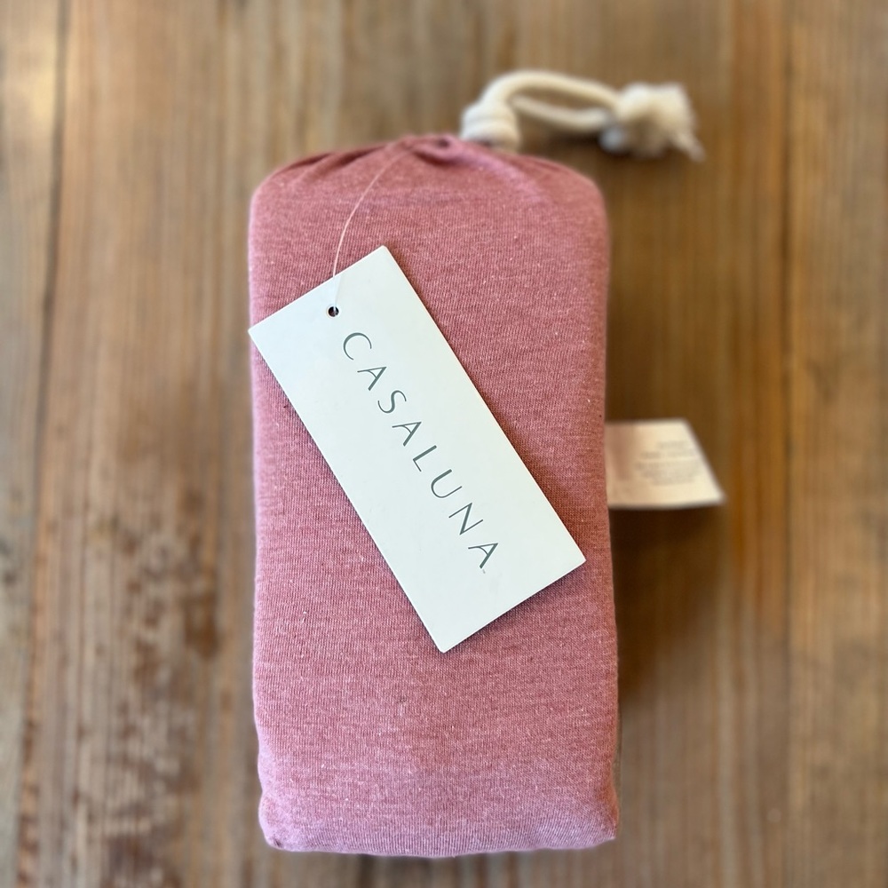 Casaluna - King Jersey Solid Pillowcase Set in Rose